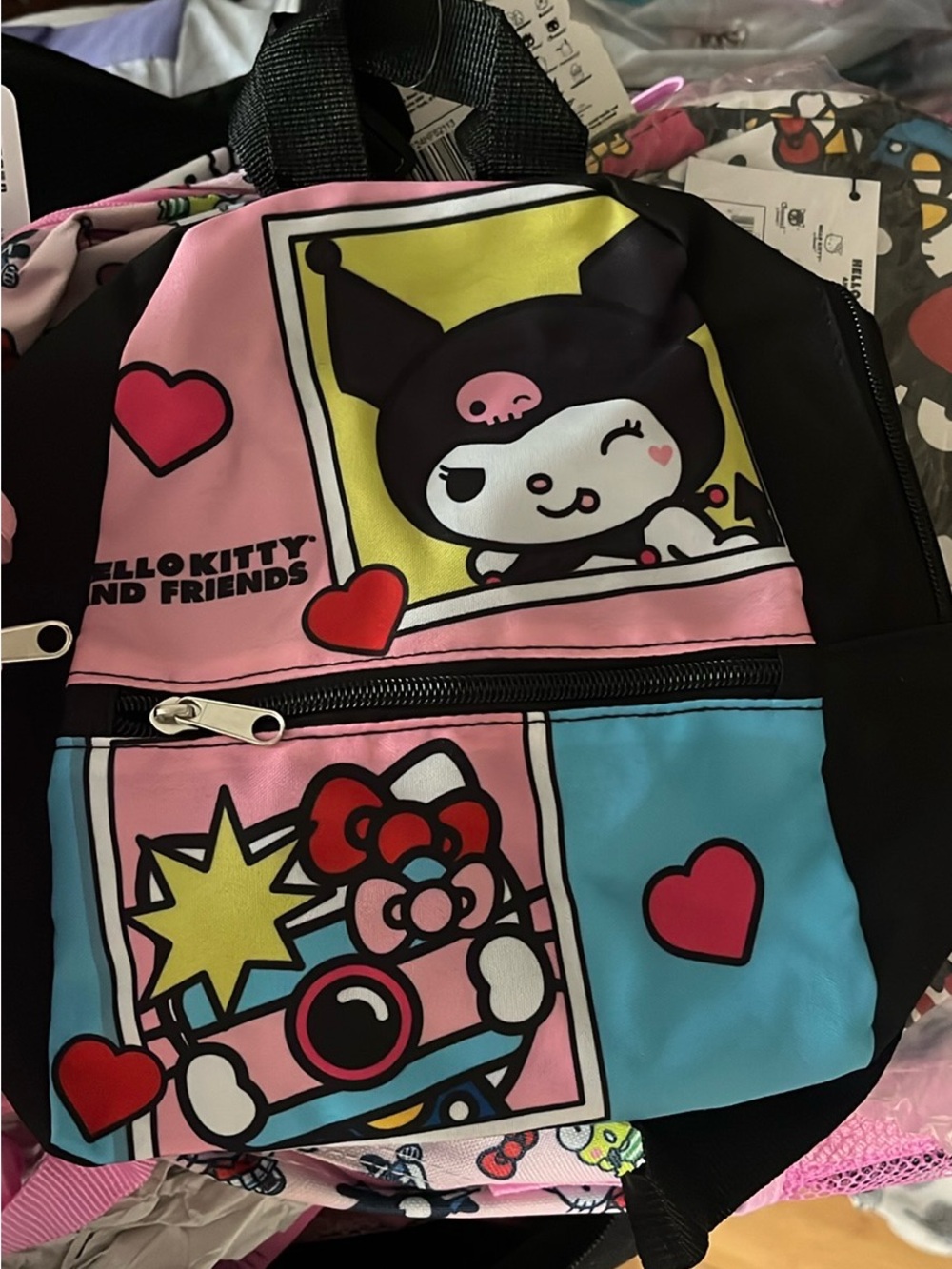 Hello Kitty and Friends Kuromi Pink, Black and Blue Mini Backpack NEW NWT